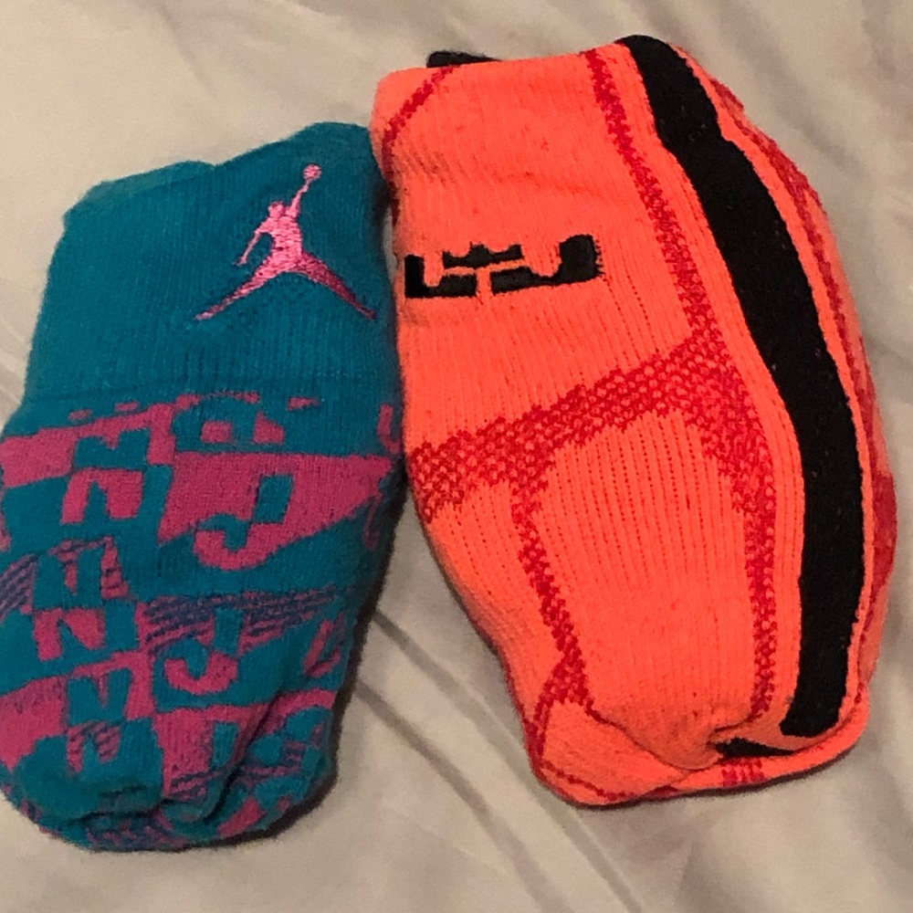 Lot of 2 basketball socks. Jordan/lebron Nike
